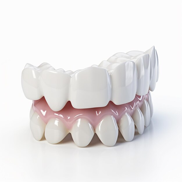 Dentes isolados em fundo branco