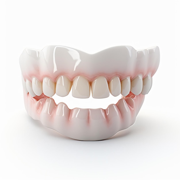 Dentes isolados em fundo branco