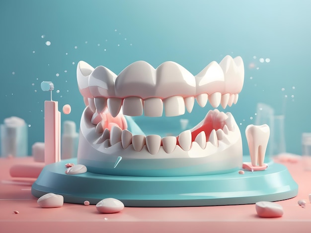 dentes planos de ilustração