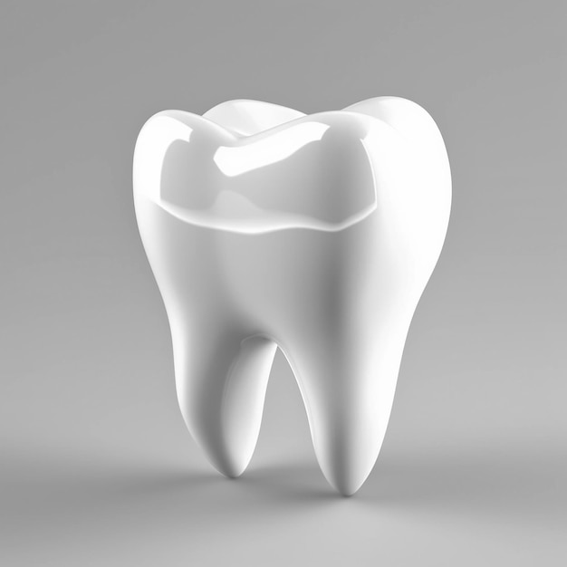Dentes saudáveis brancos detalhados realistas em 3d Closeup View Protection Esmalte ilustração
