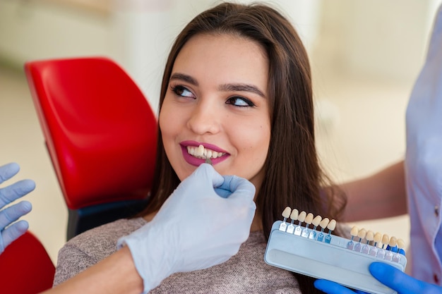 Dentes tratados linda garota