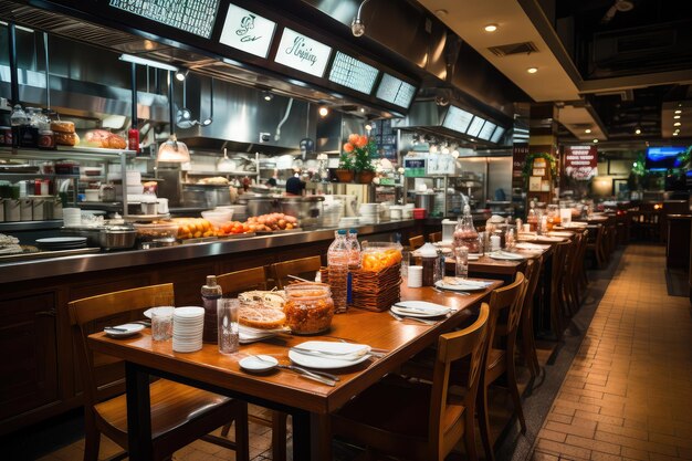 dentro de la cocina espectáculo cafetería fotografía publicitaria profesional