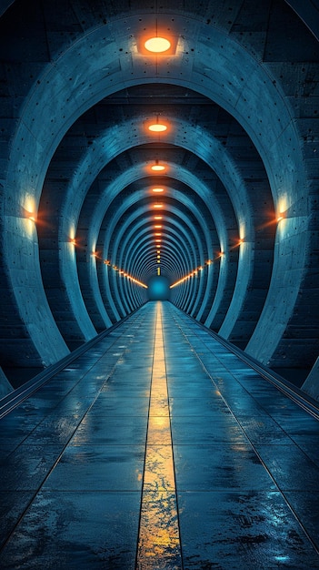 Dentro de um túnel metropolitano