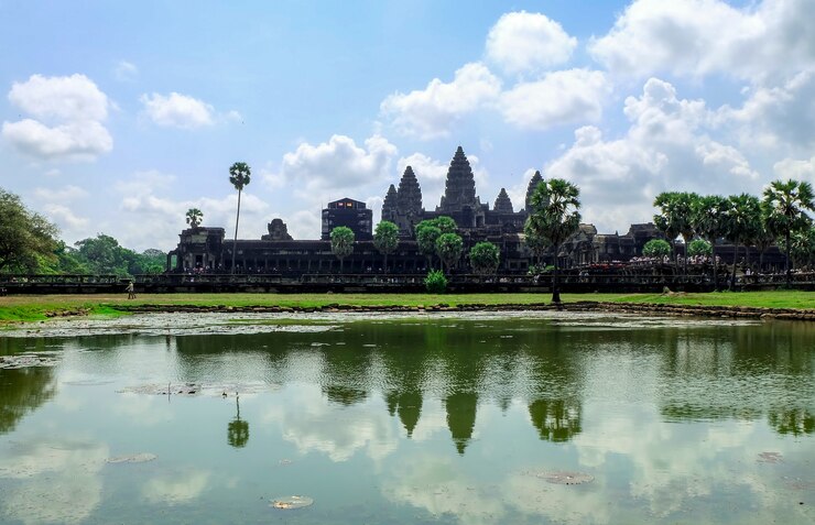 Dentro do templo de Angkor Wat