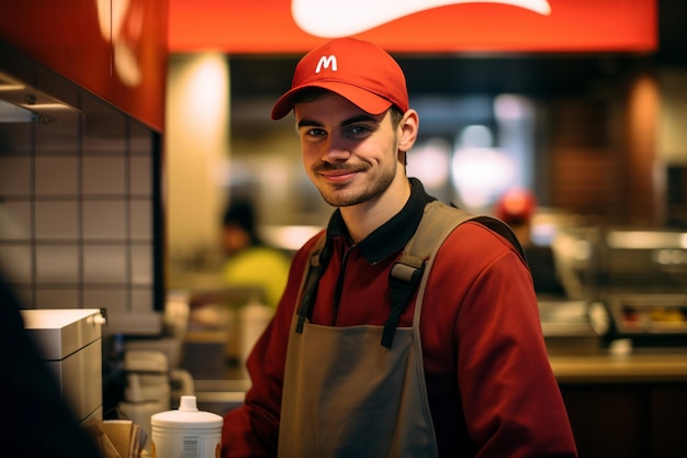 Dentro del McCafe Un vistazo a la cafetería McDonald's en Milán, Italia