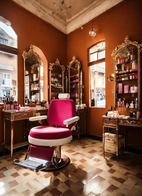 Dentro de una mesa de una tienda de belleza con utensilios de belleza