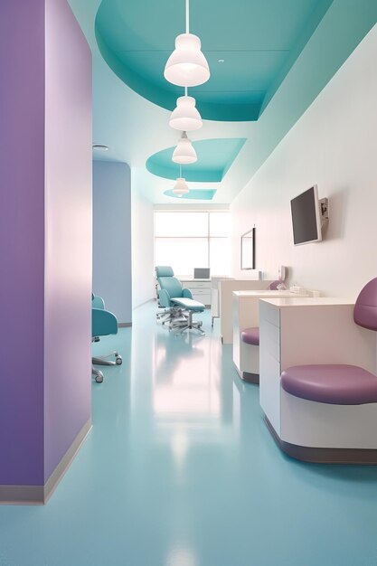 Foto departamento de oncologia cores vibrantes estúdio de imagem solo ph