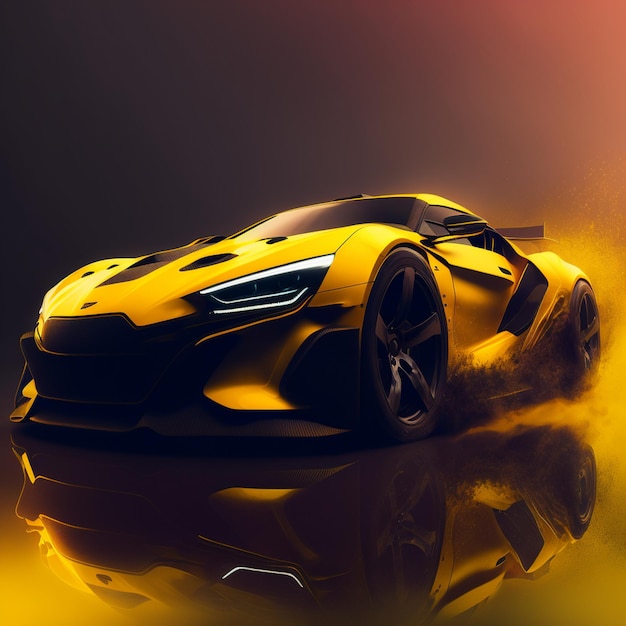 Deporte coche fondos de pantalla 3d render ilustración imágenes | Foto  Premium