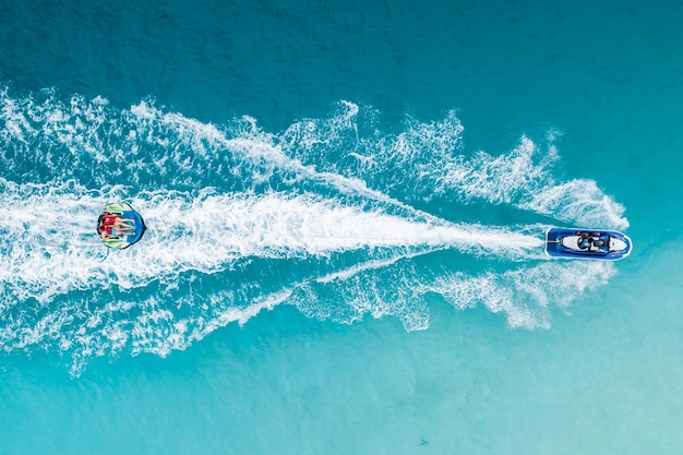 Deportes acuáticos en las Maldivas Fotografía aérea