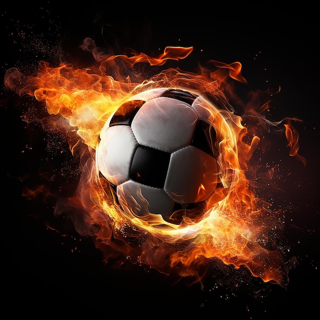 Los deportes de fútbol en llamas