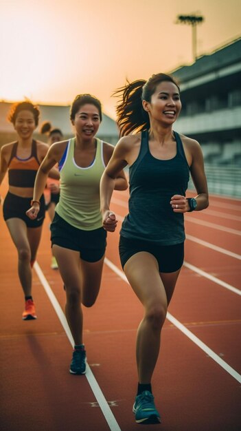 deportista corriendo en una pista