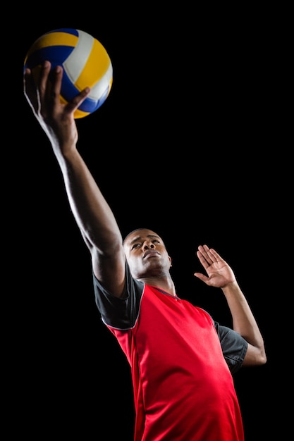 Deportista jugando voleibol