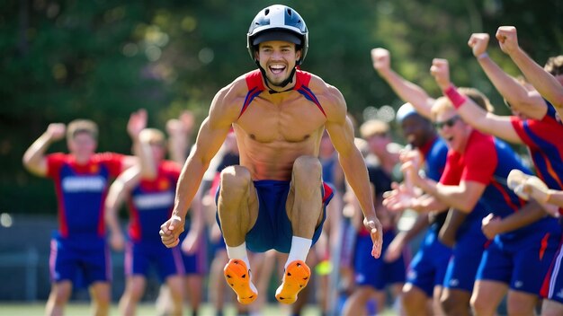 Foto deportista de saltos