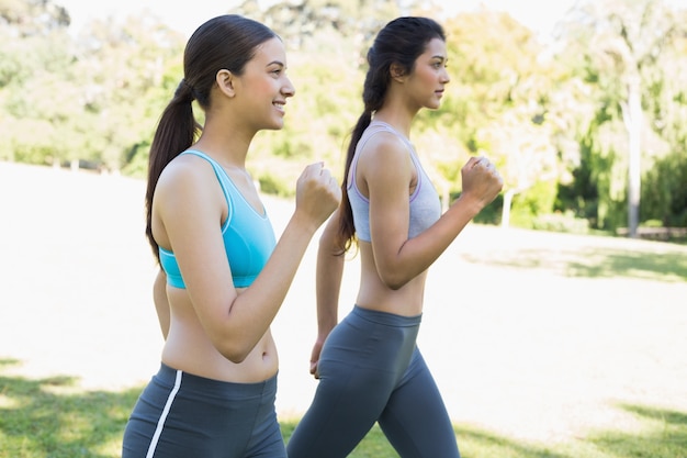 Deportivas mujeres corriendo