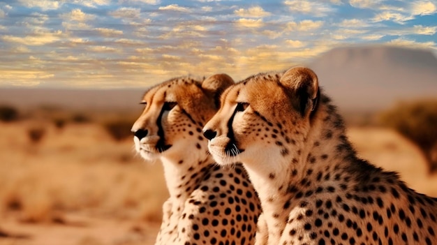 Depredadores sabana leopardo IA generativa
