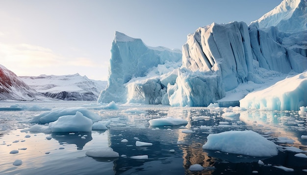Der Abfall der Gletscher in Grönland Foto aus dem Boot