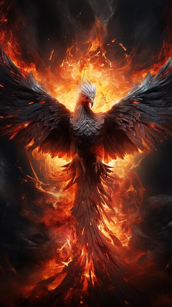 Der Adler brennt in Flammen.