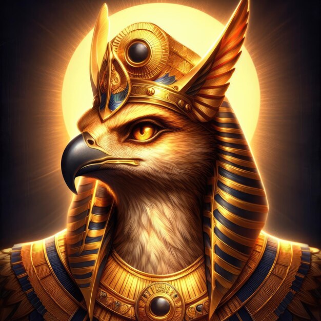 der ägyptische Sonnengott Amun Ra Illustration Hintergrund