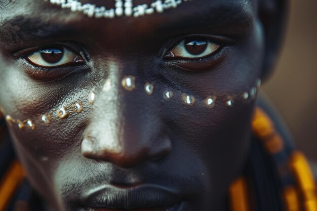 Der auffallende afrikanische Model-Mann Generate Ai