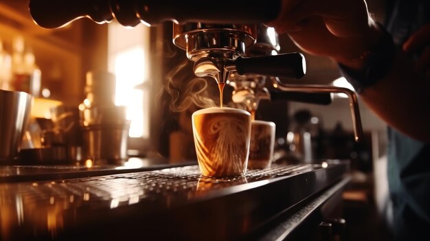 Der Barista macht Kaffee. Generative KI