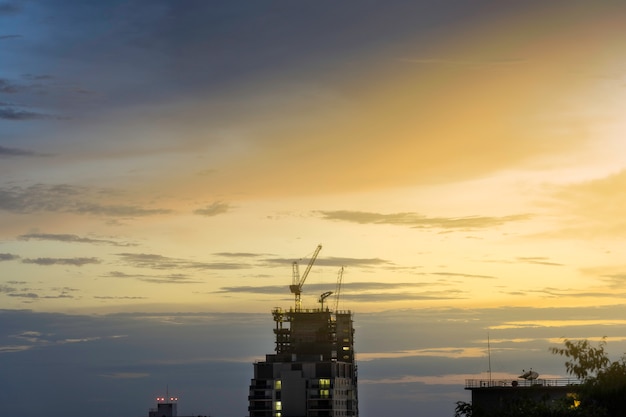 Foto der bau des wolkenkratzers,