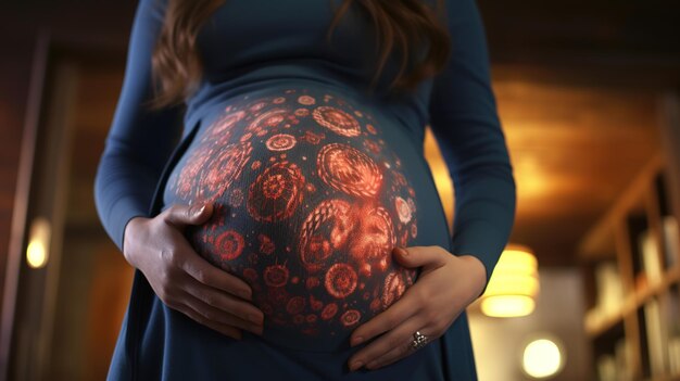 Foto der bauch einer schwangeren frau