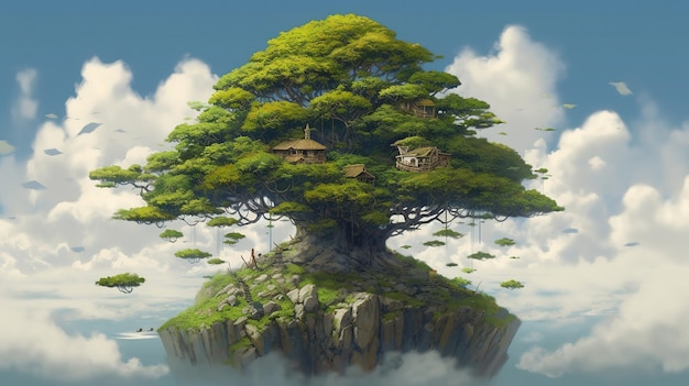 Der Baum des Lebens ist eine Fantasieinsel