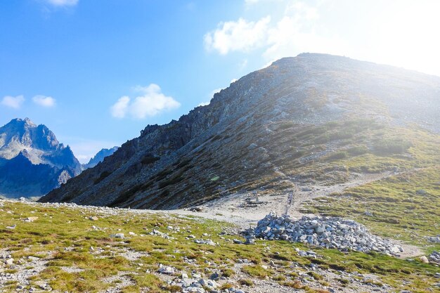 Der Bergsattel Ostrva im Nationalpark Hohe Tatra in der Slowakei