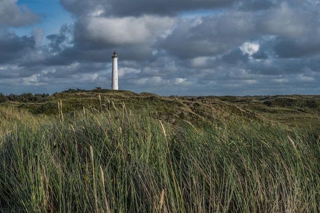 Foto der berühmte dänische leuchtturm nrre lyngvig