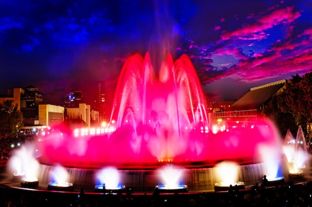 Der berühmte Montjuic-Brunnen in Barcelona.Spain.