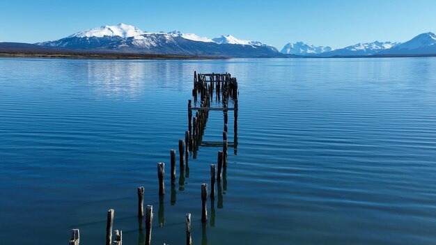 Der berühmte Pier in Puerto Natales in Magallanes, Chile