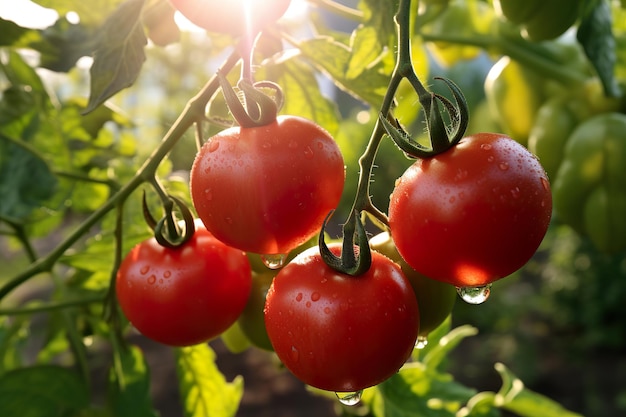 Der bescheidene Reiz der Tomatenfreude der Natur