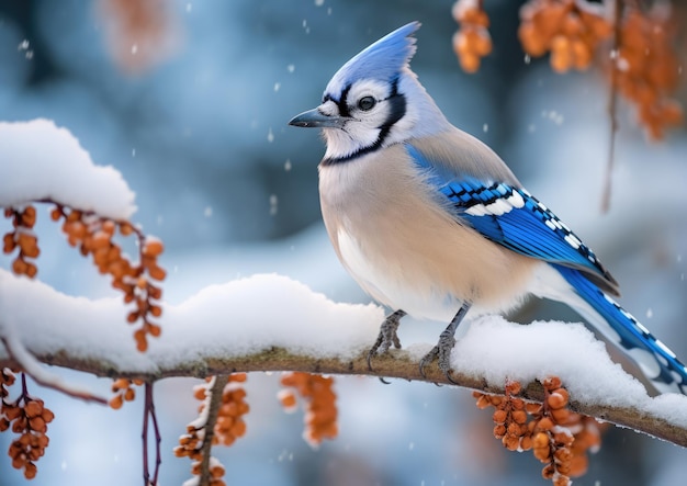 Der Blauhäher ist ein lauter, mutiger und aggressiver Sperlingsvogel