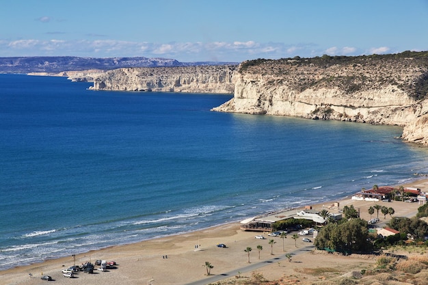 Der Blick auf das Mittelmeer in Kourion Zypern