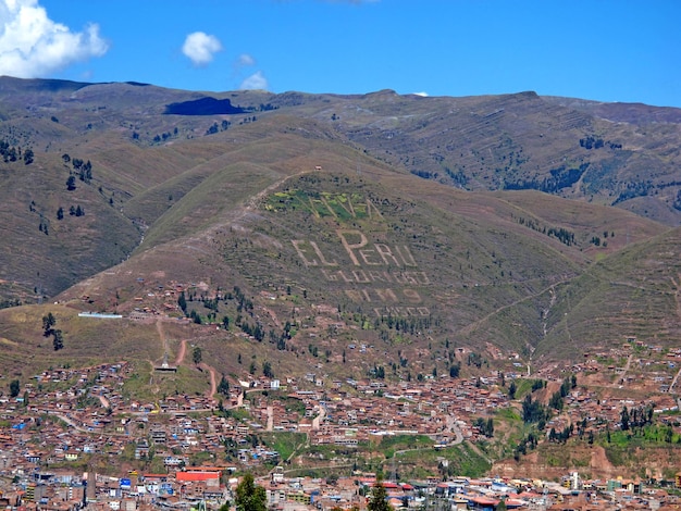 Der Blick auf das Zentrum von Cusco Peru