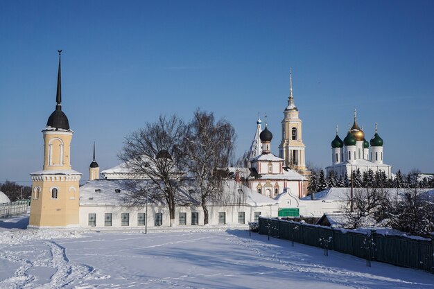 Der Blick auf den alten Kreml von Kolomna in der Region Moskau Russland