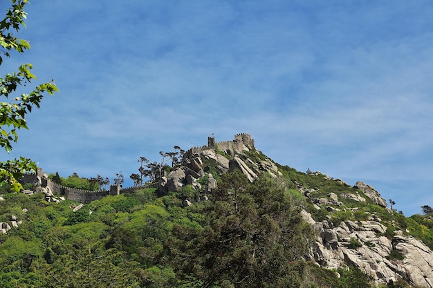 Der Blick auf den Pena-Palast Sintra