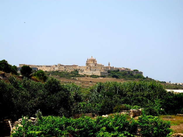 Der Blick auf die Altstadt von Mdina Malta