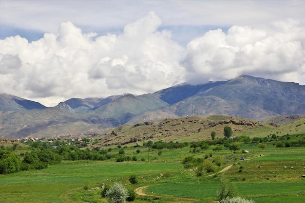 Der Blick auf die Berge des Kaukasus, Armenien