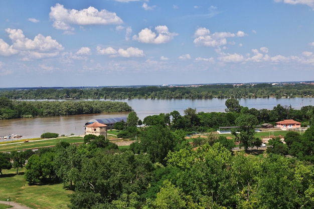 Der Blick auf die Donau und die Save, Belgrad