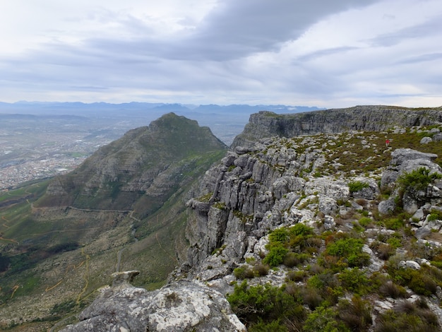 Der Blick auf die Spitze des Tafelbergs, Kapstadt, Südafrika