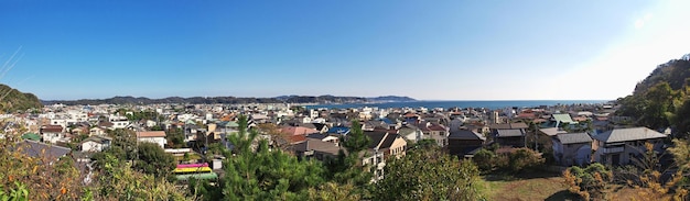 Der Blick auf die Stadt Kamakura Japan