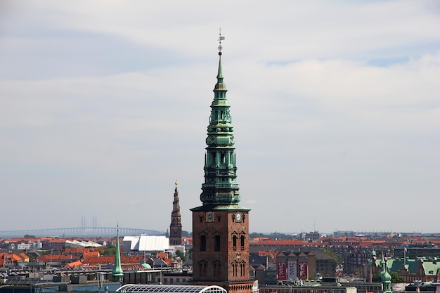 Der Blick auf die Stadt Kopenhagen Dänemark