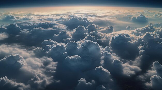 Der Blick fiel auf eine flauschige Wolkendecke