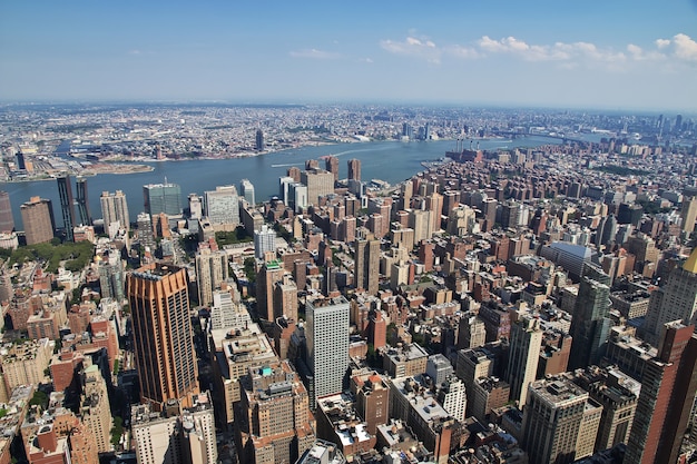 Der Blick vom Empire State Building in New York der Vereinigten Staaten