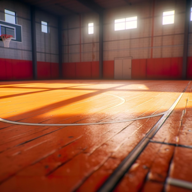 der Boden ein Basketballplatz