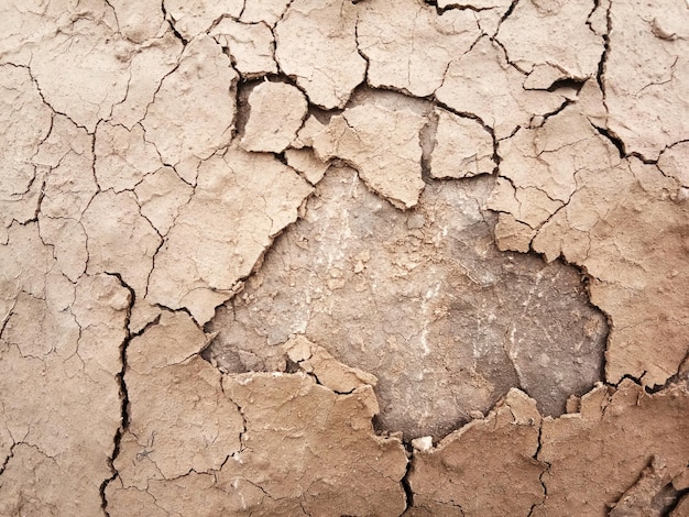 Der Boden hat Risse in der Draufsicht für den Hintergrund