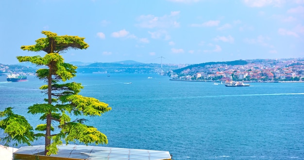 Der Bosporus und die asiatische Küste von Istanbul, Türkei