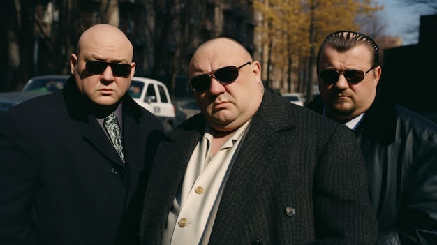 Der Boss der russischen Mafia in den 90ern rime Bosses Banditen Verbrechen  Schläger Raubüberfälle | Premium KI-generiertes Bild