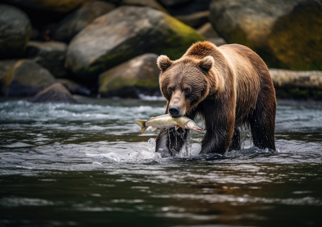 Der Braunbär ist eine große Bärenart, die in Eurasien und Nordamerika vorkommt